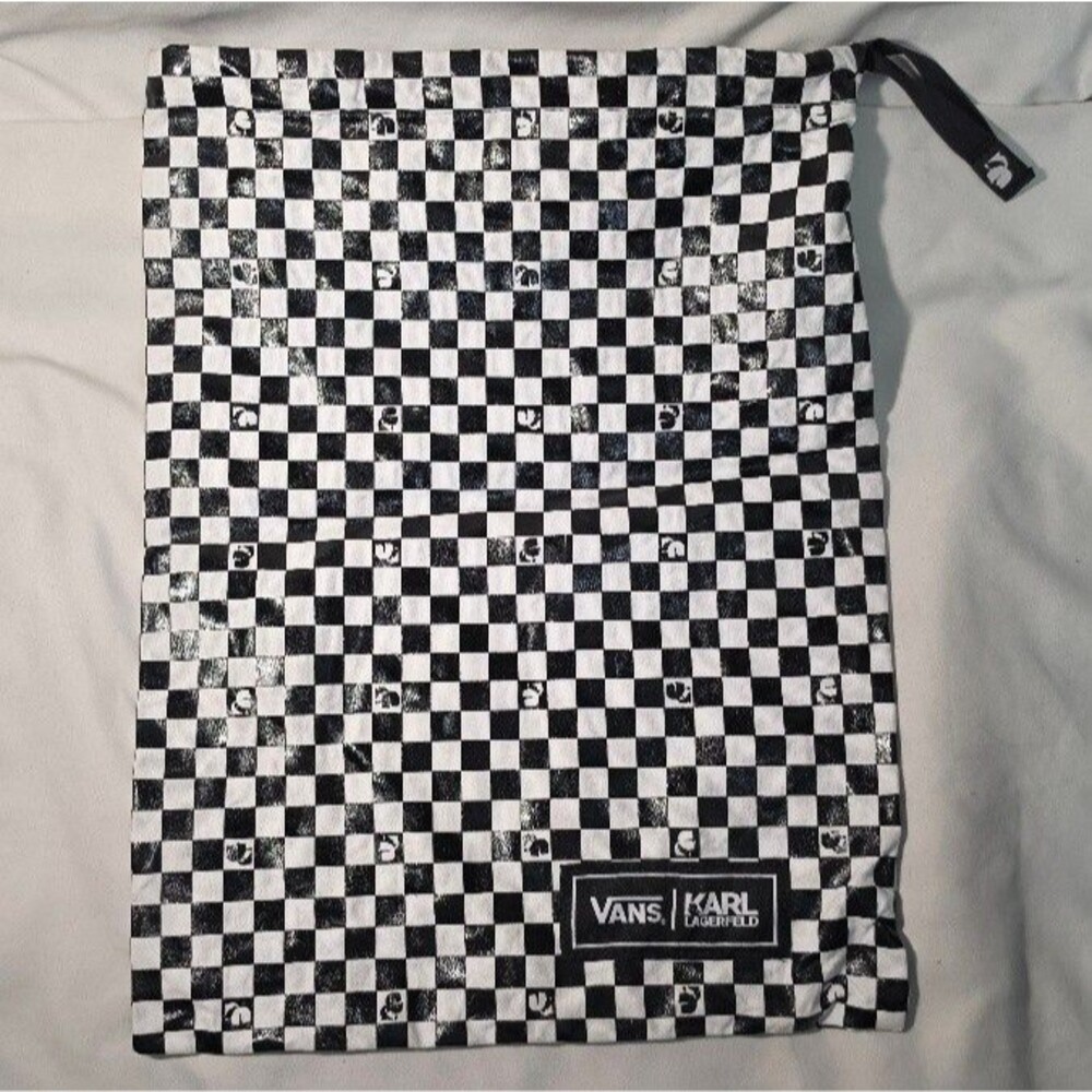 Vans Drawstring Shoe Bag Black Canvas Karl Lagerfeld